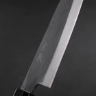 Santoku Blue Steel #1 Stainless Clad Kurouchi Buffalo Magnolia Handle 165mm (6.5”)-[Musashi]-[Japanese-Kitchen-Knives]