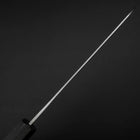 Santoku Blue Steel #1 Stainless Clad Kurouchi Green Urushi Handle 170mm-[Musashi]-[Japanese-Kitchen-Knives]