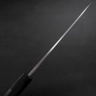 Santoku Blue Steel #2 Damascus Buffalo Ebony Handle 165mm (6.5”)-[Musashi]-[Japanese-Kitchen-Knives]