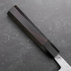 Santoku Blue Steel #2 Damascus Buffalo Ebony Handle 165mm (6.5”)-[Musashi]-[Japanese-Kitchen-Knives]