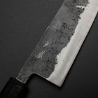 Santoku Blue Steel #2 Kurouchi Black Ishime Urushi Handle 165mm (6.5”)-[Musashi]-[Japanese-Kitchen-Knives]