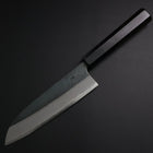 Santoku Blue Steel #2 Kurouchi Buffalo Ebony Handle 165mm-[Musashi]-[Japanese-Kitchen-Knives]