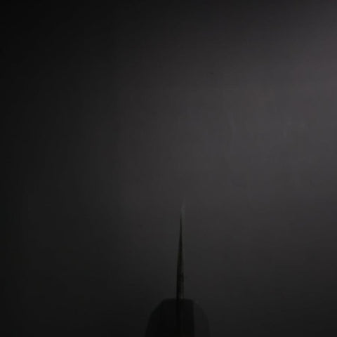 Santoku Blue Steel #2 Kurouchi Buffalo Ebony Handle 165mm-[Musashi]-[Japanese-Kitchen-Knives]