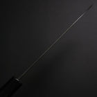 Santoku Blue Steel #2 Kurouchi Buffalo Ebony Handle 165mm-[Musashi]-[Japanese-Kitchen-Knives]