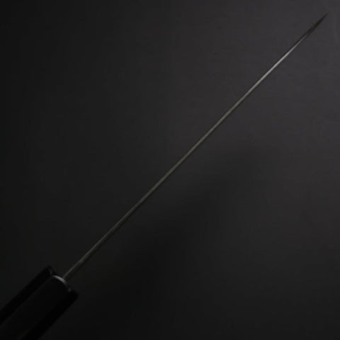 Santoku Blue Steel #2 Kurouchi Buffalo Ebony Handle 165mm-[Musashi]-[Japanese-Kitchen-Knives]