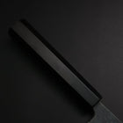 Santoku Blue Steel #2 Kurouchi Buffalo Ebony Handle 165mm-[Musashi]-[Japanese-Kitchen-Knives]