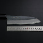 Santoku Blue Steel #2 Kurouchi Buffalo Ebony Handle 165mm-[Musashi]-[Japanese-Kitchen-Knives]