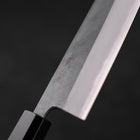 Santoku Blue Steel #2 Kurouchi Buffalo Teak Handle 165mm (6.5”)-[Musashi]-[Japanese-Kitchen-Knives]