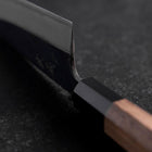 Santoku Blue Steel #2 Kurouchi Buffalo Walnut Handle 165mm (6.5”)-[Musashi]-[Japanese-Kitchen-Knives]