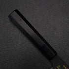 Santoku Blue Steel #2 Kurouchi Chokin Cheetah Buffalo Ebony Handle 165mm (6.5”)-[Musashi]-[Japanese-Kitchen-Knives]