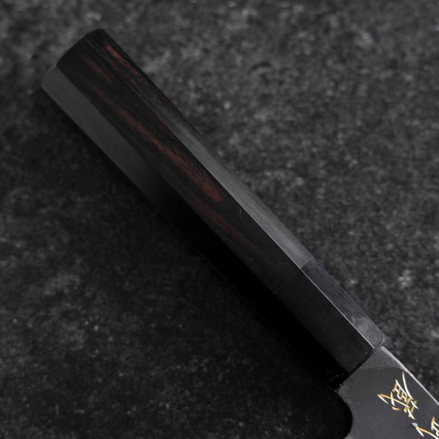 三徳 青紙2号 黒打 波-富士山 黒檀水牛柄 170mm – MUSASHI
