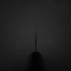 Santoku Blue Steel #2 Kurouchi Chokin Samurai Full Moon Buffalo Ebony Handle 165mm-[Musashi]-[Japanese-Kitchen-Knives]