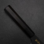 Santoku Blue Steel #2 Kurouchi Chokin Samurai Full Moon Buffalo Ebony Handle 165mm-[Musashi]-[Japanese-Kitchen-Knives]