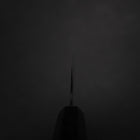 Santoku Blue Steel #2 Kurouchi Chokin Tiger-Bamboo Buffalo Ebony Handle 165mm-[Musashi]-[Japanese-Kitchen-Knives]