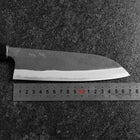 Santoku Blue Steel #2 Kurouchi Damascus Buffalo Magnolia Handle 170mm-[Musashi]-[Japanese-Kitchen-Knives]