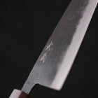 Santoku Blue Steel #2 Kurouchi Ebony Handle 165mm (6.5”)-[Musashi]-[Japanese-Kitchen-Knives]
