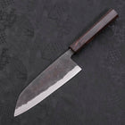 Santoku Blue Steel #2 Kurouchi Ebony Handle 165mm-[Musashi]-[Japanese-Kitchen-Knives]