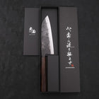 Santoku Blue Steel #2 Kurouchi Ebony Handle 165mm-[Musashi]-[Japanese-Kitchen-Knives]