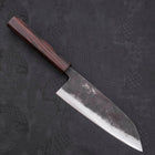 Santoku Blue Steel #2 Kurouchi Ebony Handle 165mm-[Musashi]-[Japanese-Kitchen-Knives]