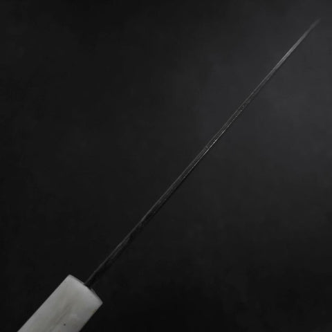 Santoku Blue Steel #2 Kurouchi Ocean Black White Gold Handle 165mm (6.5”)-[Musashi]-[Japanese-Kitchen-Knives]