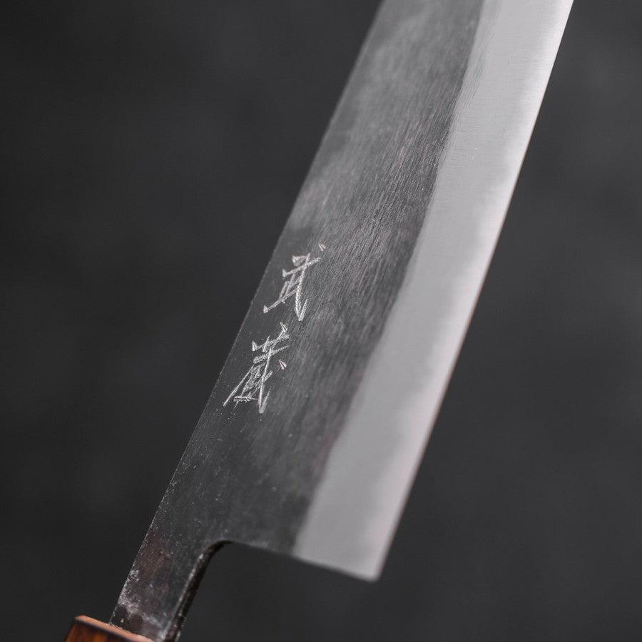 Santoku Blue Steel #2 Kurouchi Sumi Urushi Handle 165mm (6.5