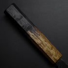 Santoku Blue Steel #2 Kurouchi Yaki-Urushi Handle 165mm (6.5”)-[Musashi]-[Japanese-Kitchen-Knives]