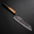 Santoku Blue Steel #2 Kurouchi Yaki-Urushi Handle 165mm-[Musashi]-[Japanese-Kitchen-Knives]