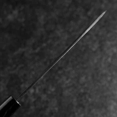 Santoku Blue Steel #2 Kurouchi Zelkova Round Handle 150mm-[Musashi]-[Japanese-Kitchen-Knives]