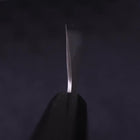 Santoku Blue Steel #2 Nashiji Stainless Clad Ebony Handle 165mm (6.5”)-[Musashi]-[Japanese-Kitchen-Knives]