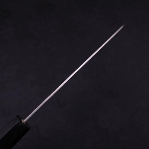 Santoku Blue Steel #2 Nashiji Stainless Clad Ebony Handle 165mm (6.5”)-[Musashi]-[Japanese-Kitchen-Knives]