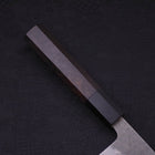 Santoku Blue Steel #2 Nashiji Stainless Clad Ebony Handle 165mm (6.5”)-[Musashi]-[Japanese-Kitchen-Knives]
