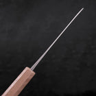 Santoku Blue Steel #2 Nashiji Stainless Clad White Urushi Handle 165mm (6.5”)-[Musashi]-[Japanese-Kitchen-Knives]