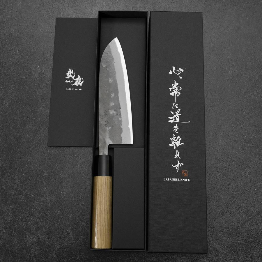 三徳 青紙2号 梨地 ステン割込 イチイ柄 165mm – MUSASHI