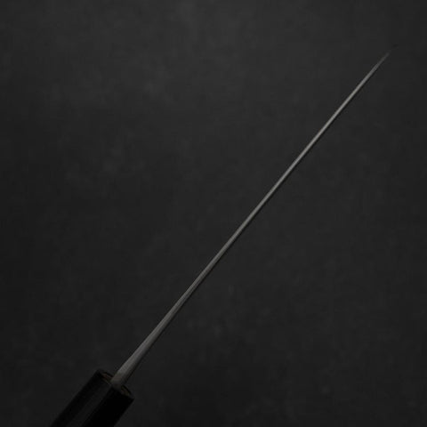 Santoku Blue Steel #2 Nashiji Stainless Yew Handle 165mm-[Musashi]-[Japanese-Kitchen-Knives]