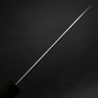 Santoku Blue Steel #2 Polished Ebony Handle 180mm (7”)-[Musashi]-[Japanese-Kitchen-Knives]