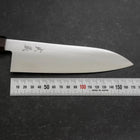 Santoku Blue Steel #2 Polished Ebony Handle 180mm (7”)-[Musashi]-[Japanese-Kitchen-Knives]