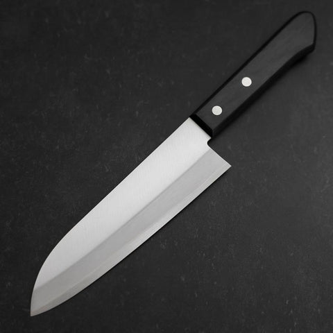 Santoku Blue Steel #2 Polished Western Handle 165mm (6.5”)-[Musashi]-[Japanese-Kitchen-Knives]