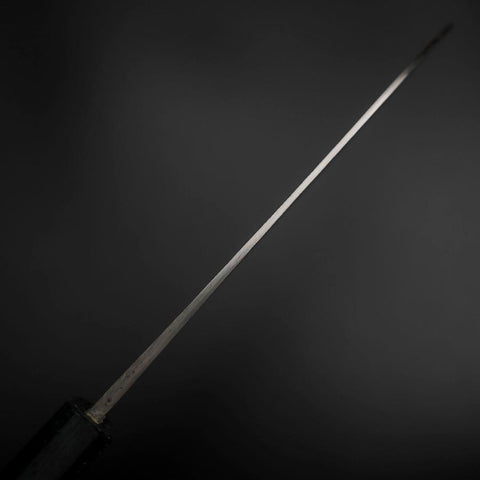 Santoku Blue Steel #2 Stainless Clad Nashiji Dark Blue Urushi Handle 165mm-[Musashi]-[Japanese-Kitchen-Knives]