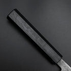 Santoku Blue Steel #2 Stainless Clad Nashiji Dark Blue Urushi Handle 165mm-[Musashi]-[Japanese-Kitchen-Knives]