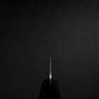 Santoku Blue Steel #2 Stainless Clad Tsuchime Western Handle Black 165mm-[Musashi]-[Japanese-Kitchen-Knives]