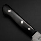 Santoku Blue Steel #2 Stainless Clad Tsuchime Western Handle Black 165mm-[Musashi]-[Japanese-Kitchen-Knives]