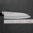 Santoku Blue Steel #2 Stainless Clad Western Handle 165mm (6.5”)-[Musashi]-[Japanese-Kitchen-Knives]