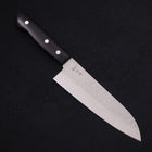 Santoku Blue Steel #2 Tsuchime Stainless Clad Western Handle 170mm (6.7”)-[Musashi]-[Japanese-Kitchen-Knives]