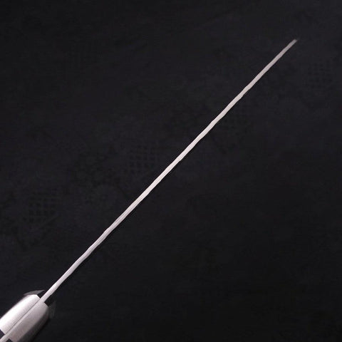 Santoku Blue Steel #2 Tsuchime Stainless Clad Western Handle 175mm (6.8”)-[Musashi]-[Japanese-Kitchen-Knives]