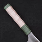 Santoku Blue Super Polished Maple Green Handle 180mm (7”)-[Musashi]-[Japanese-Kitchen-Knives]