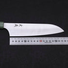 Santoku Blue Super Polished Maple Green Handle 180mm (7”)-[Musashi]-[Japanese-Kitchen-Knives]