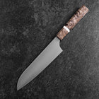 Santoku Blue Super Polished Maple Handle 180mm-[Musashi]-[Japanese-Kitchen-Knives]
