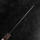 Santoku Blue Super Polished Maple Handle 180mm-[Musashi]-[Japanese-Kitchen-Knives]