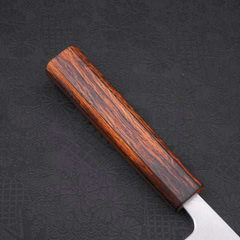 Santoku Blue Super Polished Sumi Urushi Handle 165mm (6.5”)-[Musashi]-[Japanese-Kitchen-Knives]