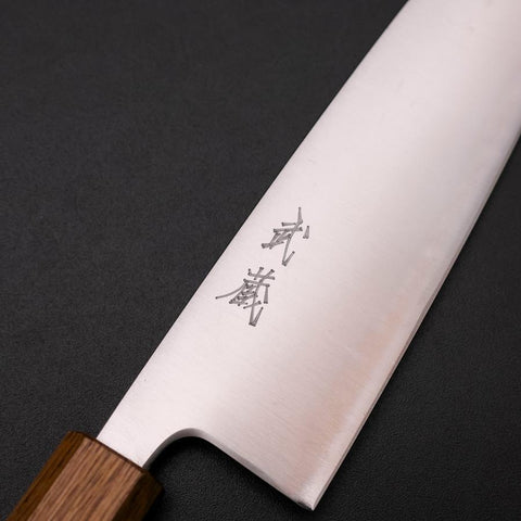 Santoku Blue Super Polished Yaki Urushi Handle 165mm (6.5”)-[Musashi]-[Japanese-Kitchen-Knives]